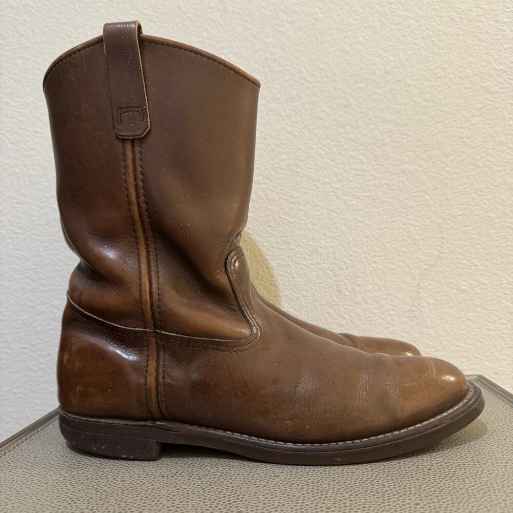 Red Wing 1178 Pecos Leather Trucker Chore Work Packer Boots USA 10.5 A Vintage